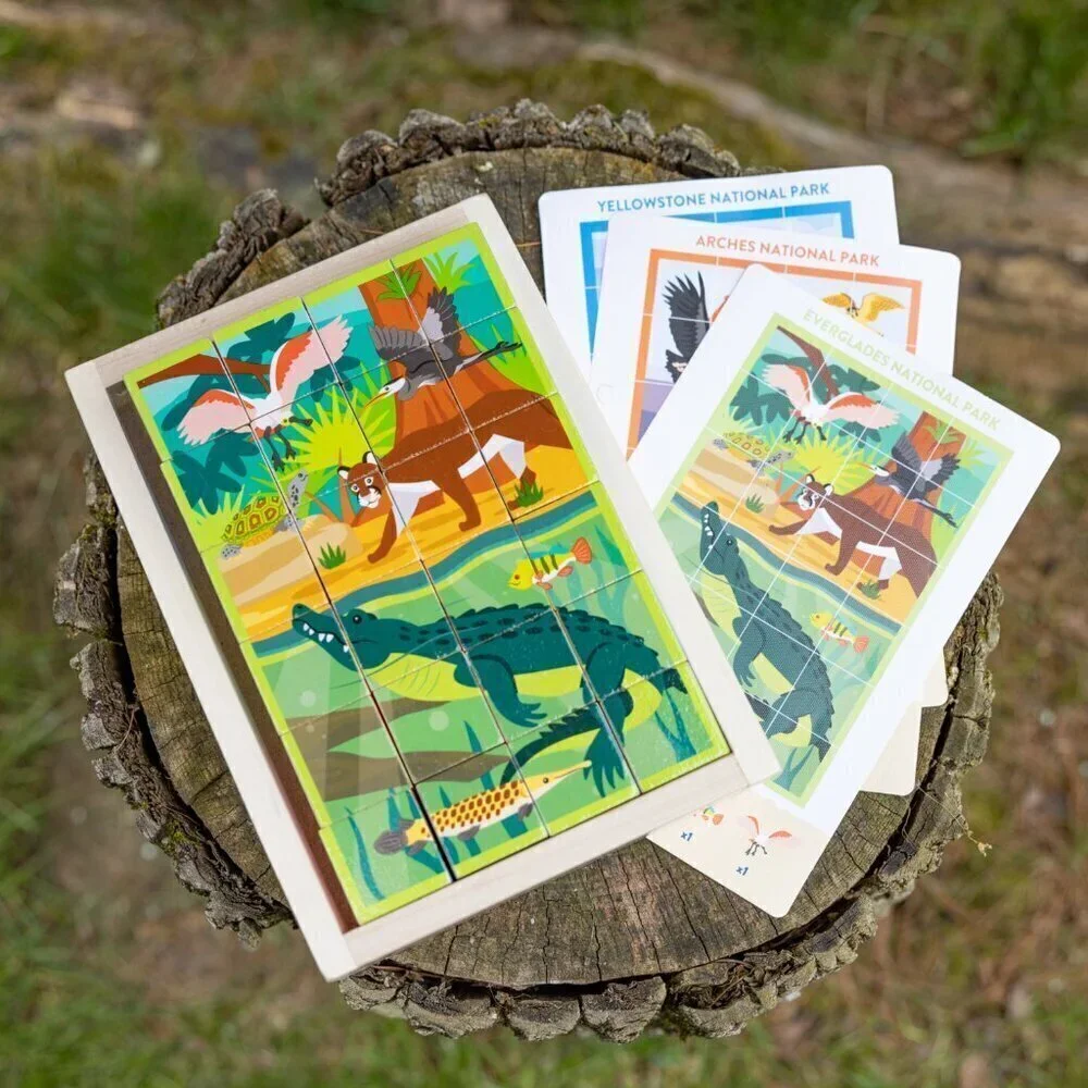 Melissa & Doug National Parks Alphabet & Animals 24-Piece Cube Puzzle